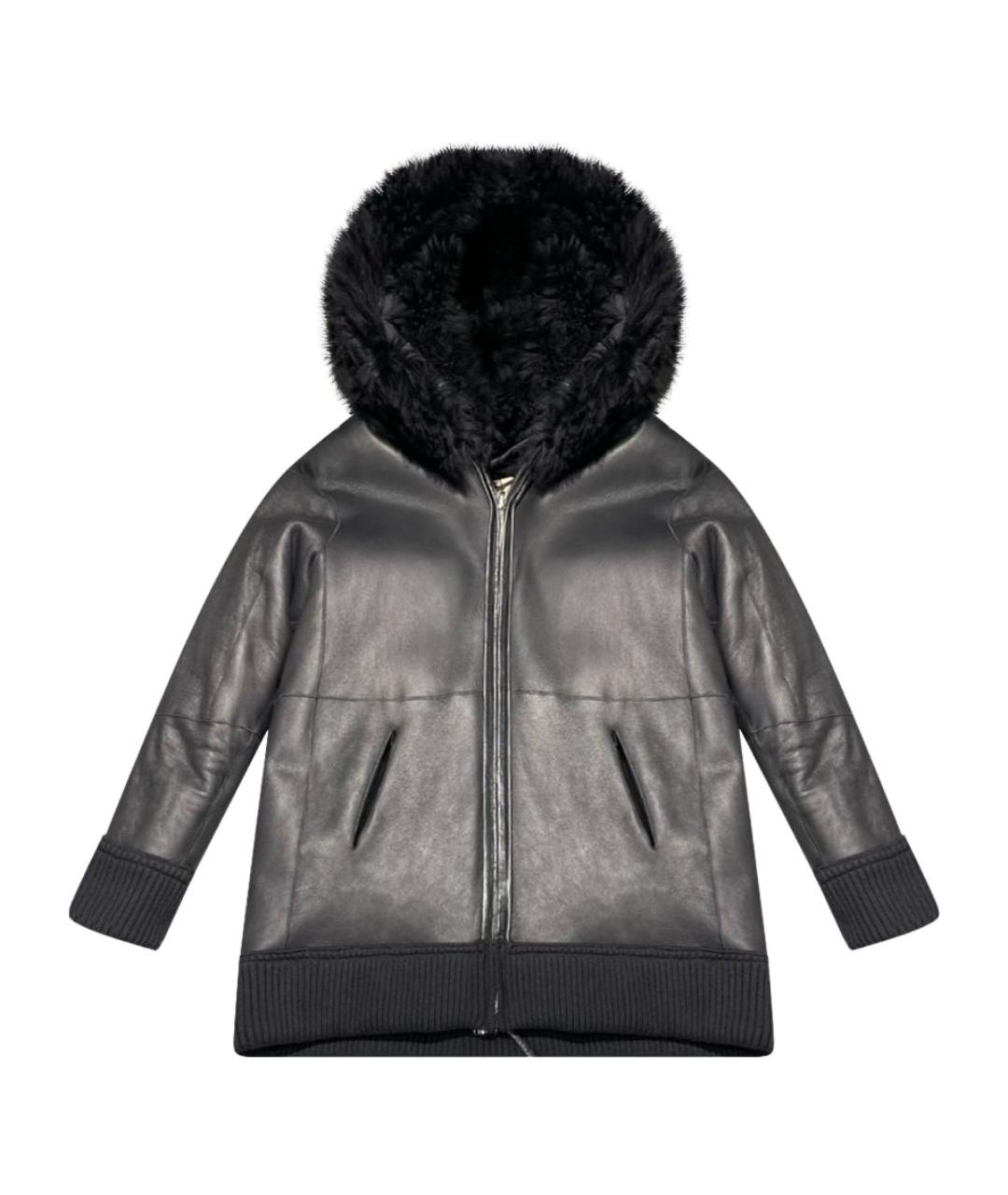 BOGNER Черная меховая дубленка/шуба, фото 1