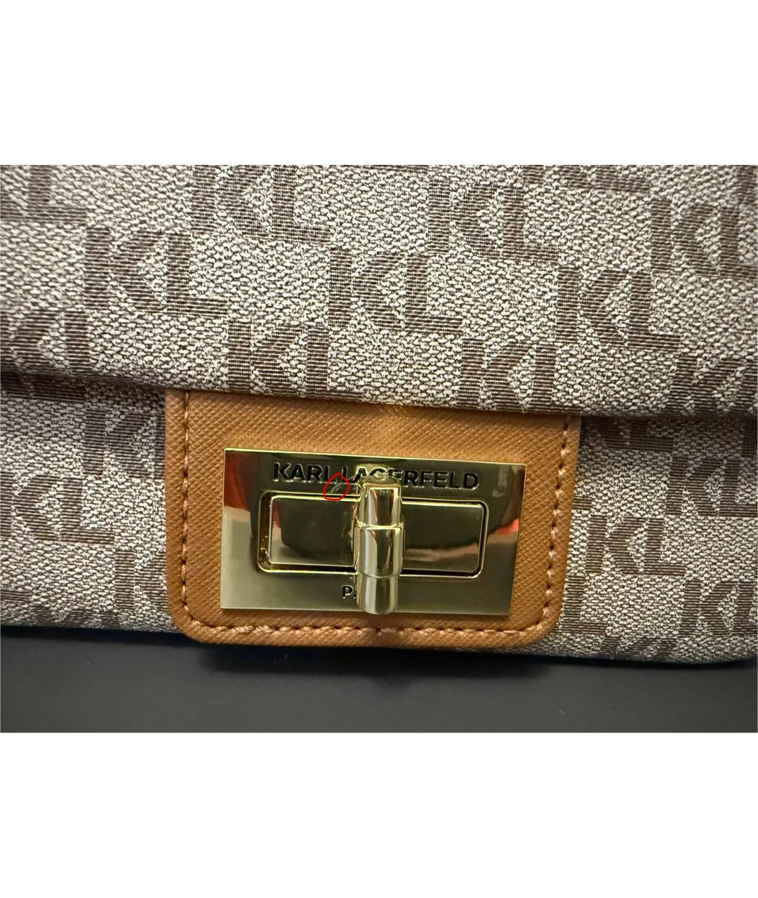 KARL LAGERFELD Бежевая сумка через плечо, фото 2
