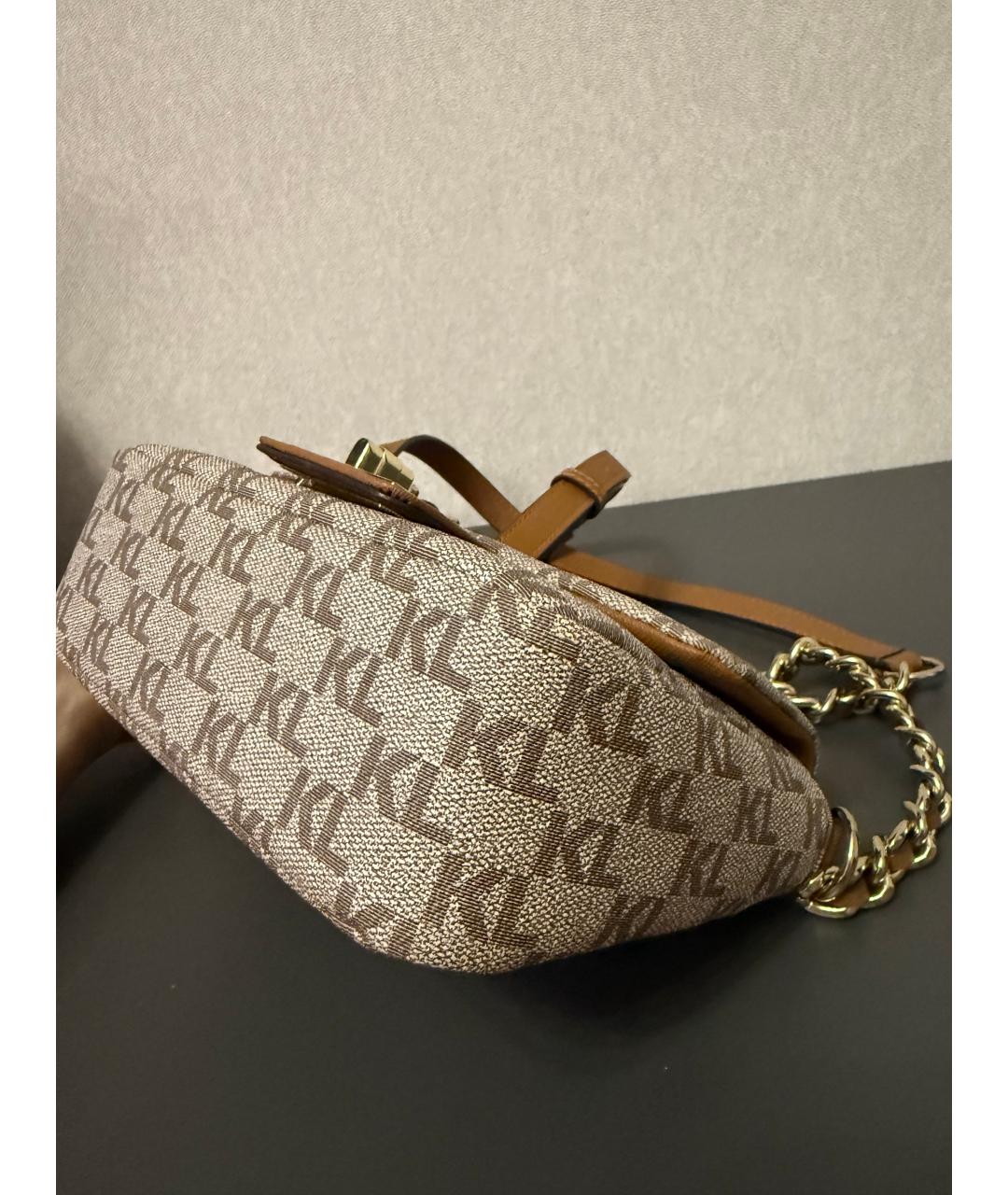 KARL LAGERFELD Бежевая сумка через плечо, фото 6