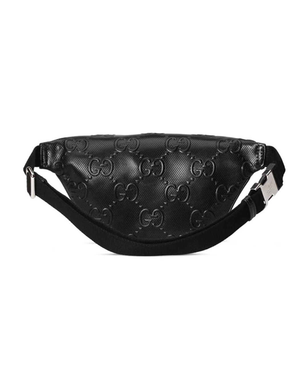 GUCCI Черная кожаная поясная сумка, фото 4