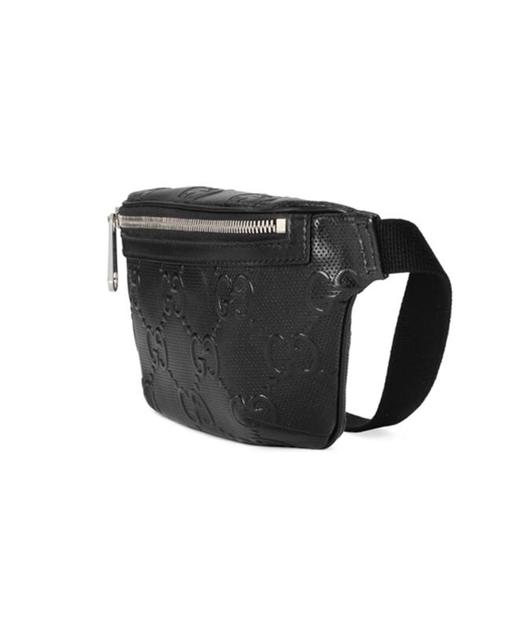 GUCCI Черная кожаная поясная сумка, фото 2