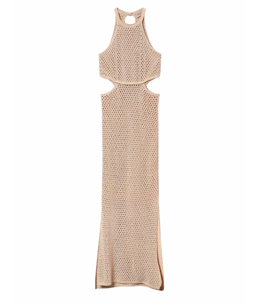 TWIN-SET Бежевое хлопковое повседневное платье, фото 1
