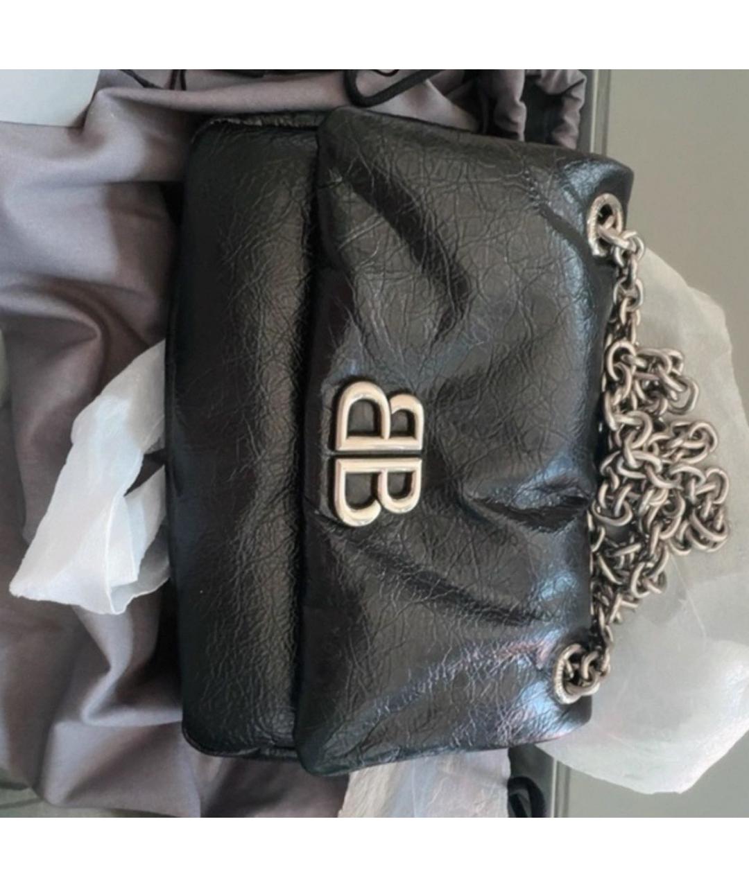 BALENCIAGA Черная сумка через плечо из лакированной кожи, фото 3