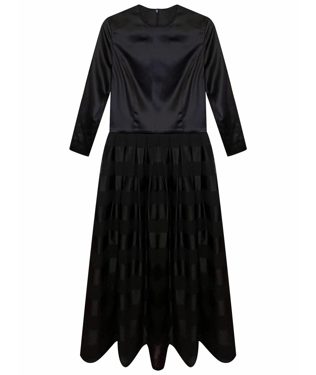 CHRISTIAN DIOR Черное атласное вечернее платье, фото 1