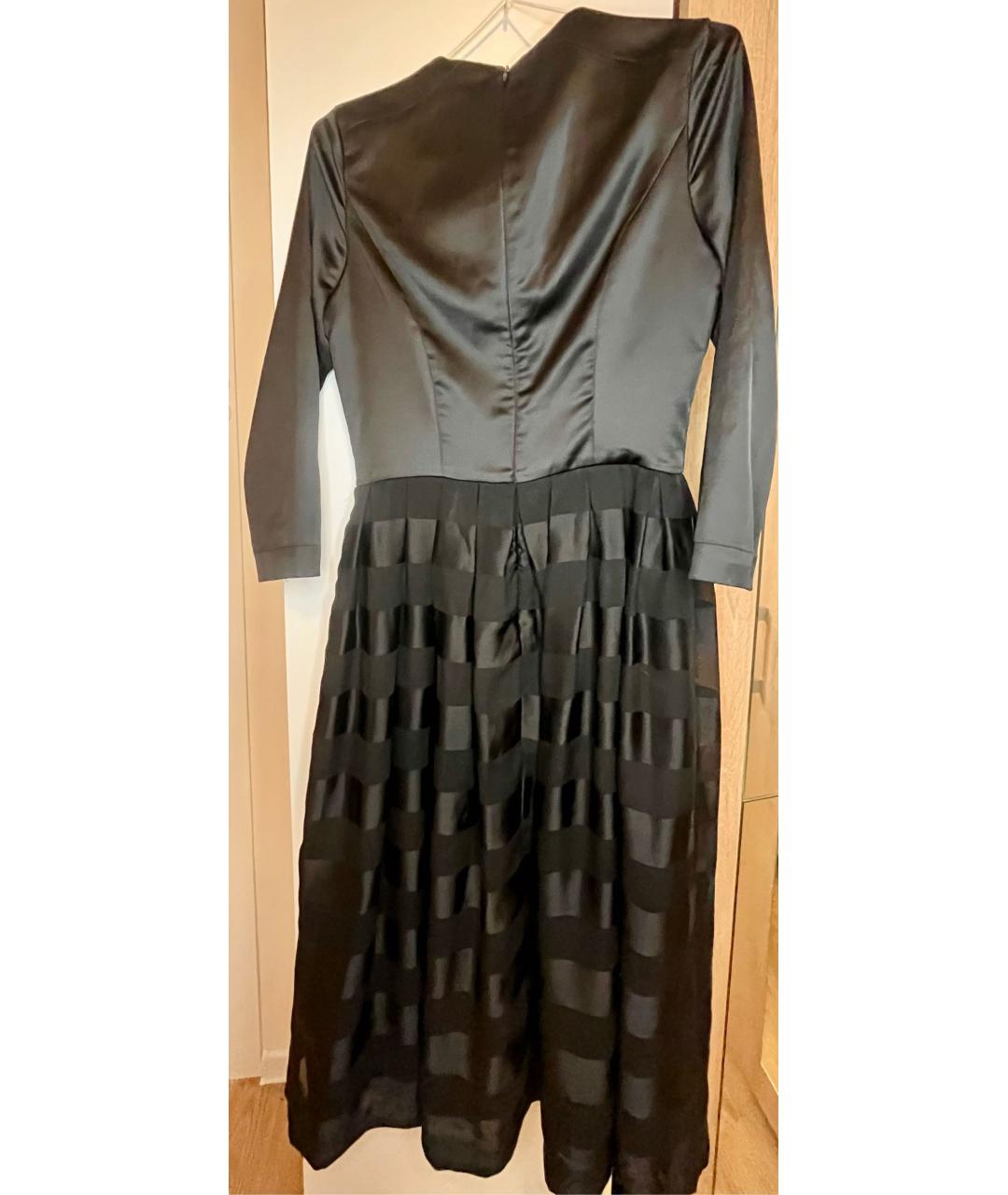CHRISTIAN DIOR Черное атласное вечернее платье, фото 2