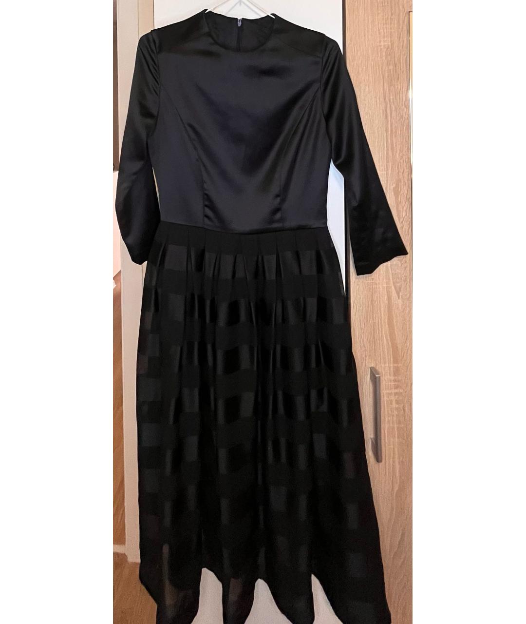 CHRISTIAN DIOR Черное атласное вечернее платье, фото 8