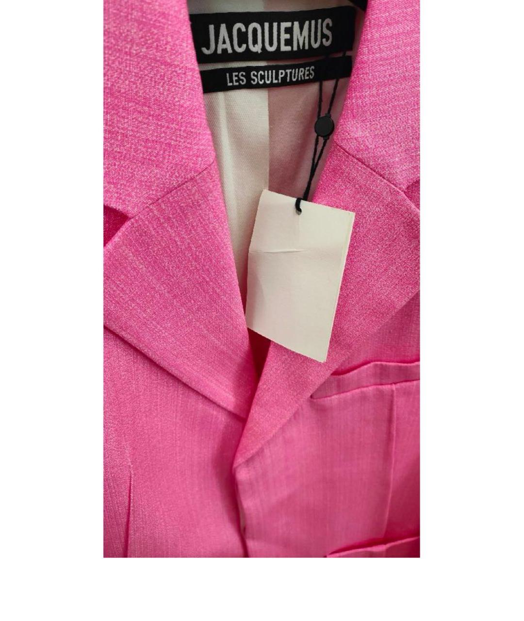 JACQUEMUS Розовый вискозный жакет/пиджак, фото 4