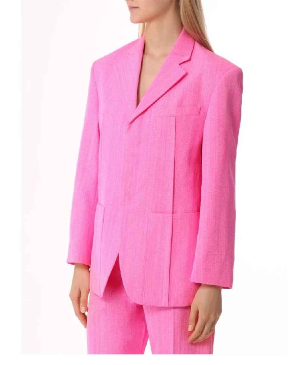 JACQUEMUS Розовый вискозный жакет/пиджак, фото 3