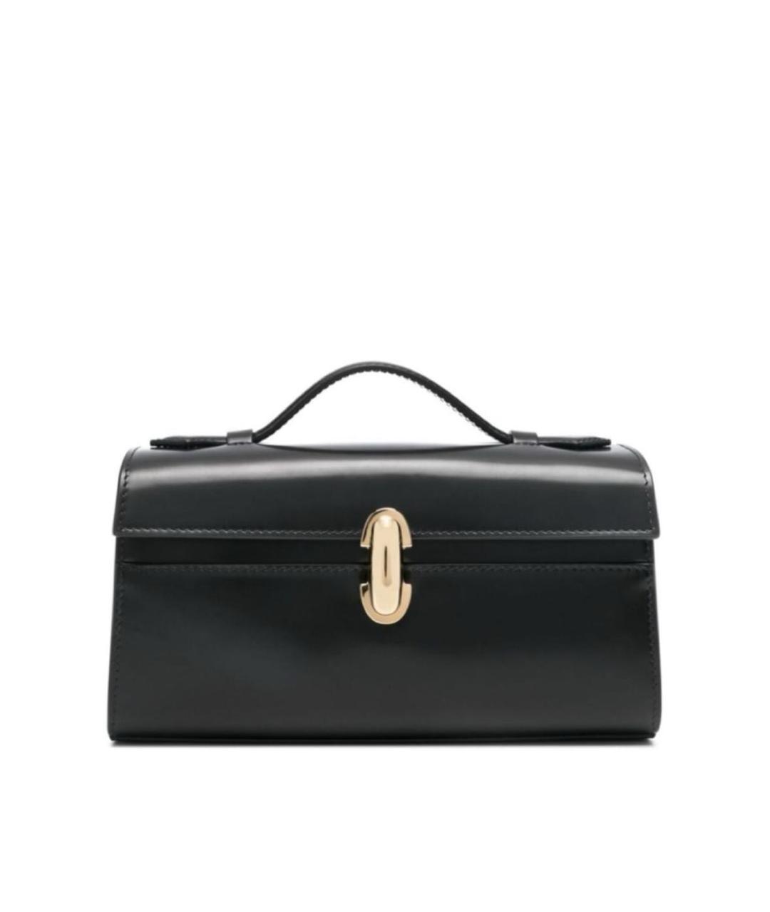 Savette Черная кожаная сумка с короткими ручками, фото 9