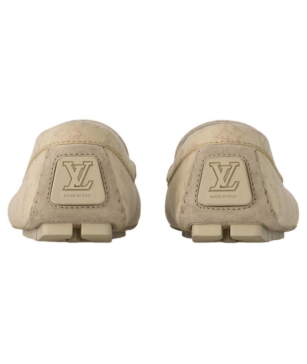 LOUIS VUITTON Бежевые мокасины, фото 5