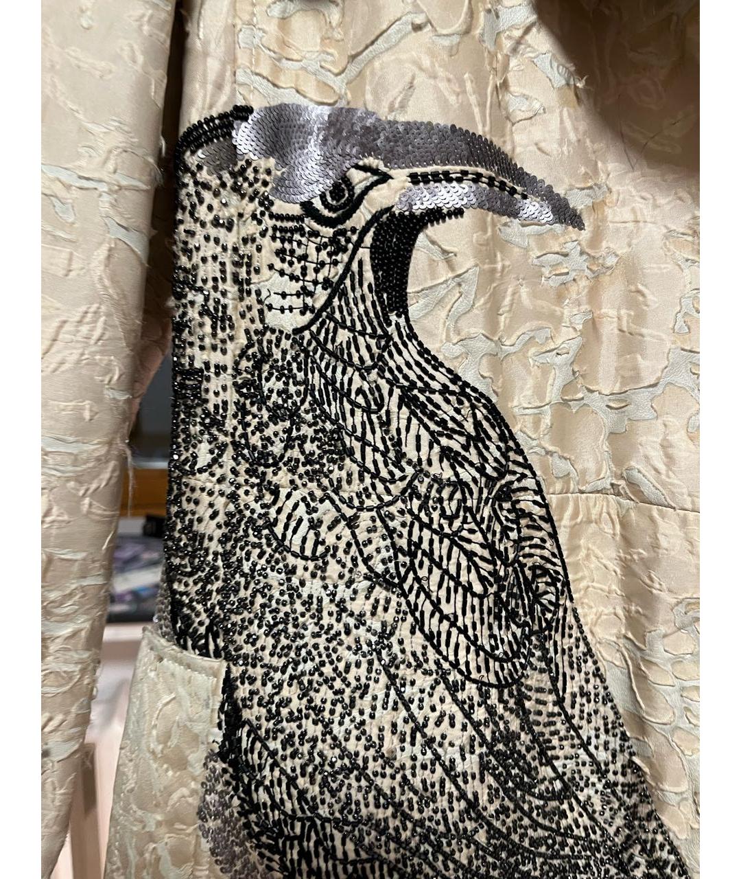 CHRISTIAN DIOR Бежевый полиамидовый тренч/плащ, фото 7