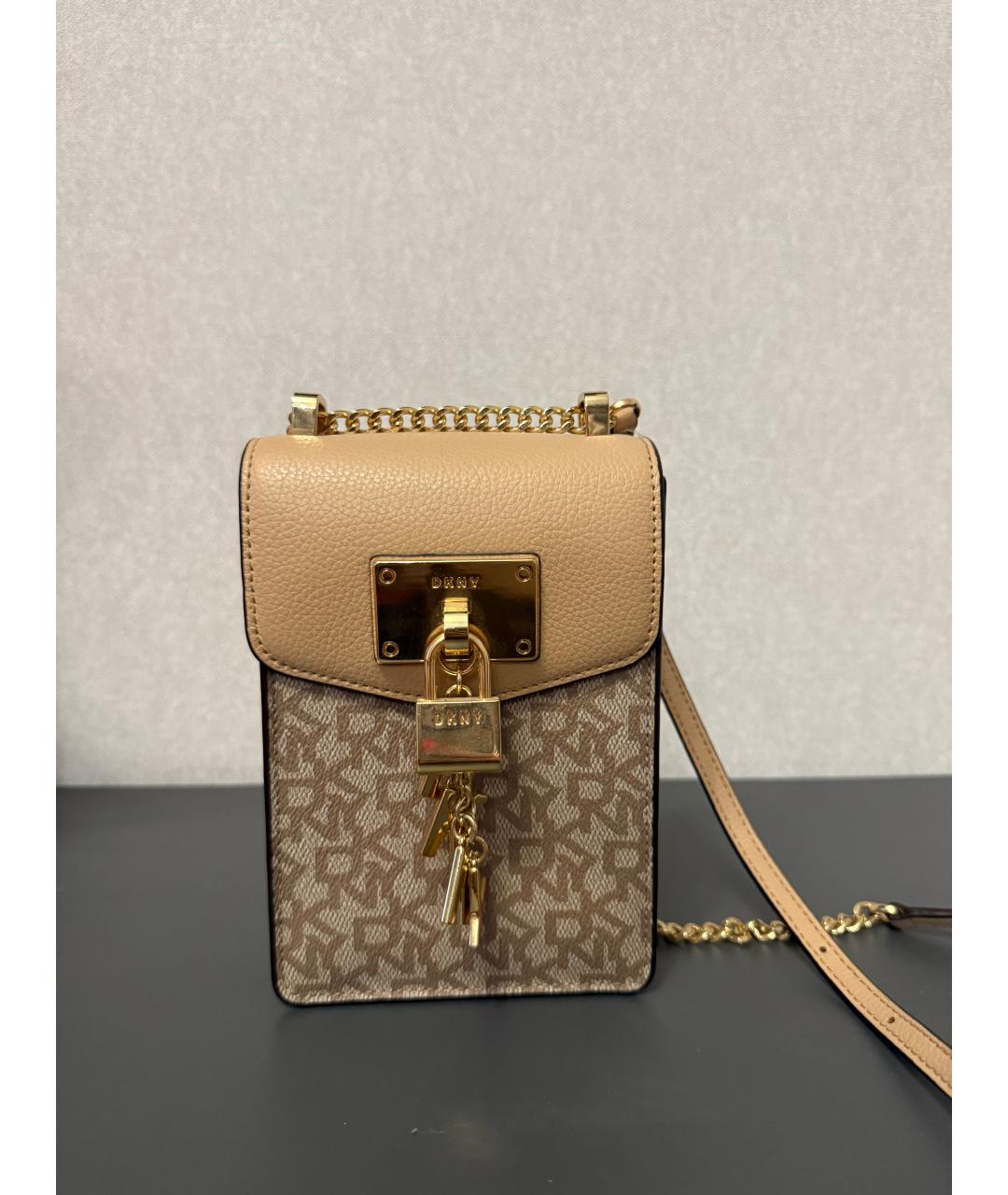 DKNY Бежевая сумка через плечо, фото 2