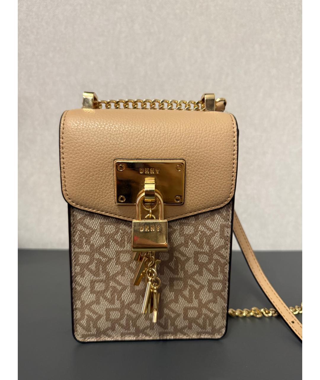 DKNY Бежевая сумка через плечо, фото 8