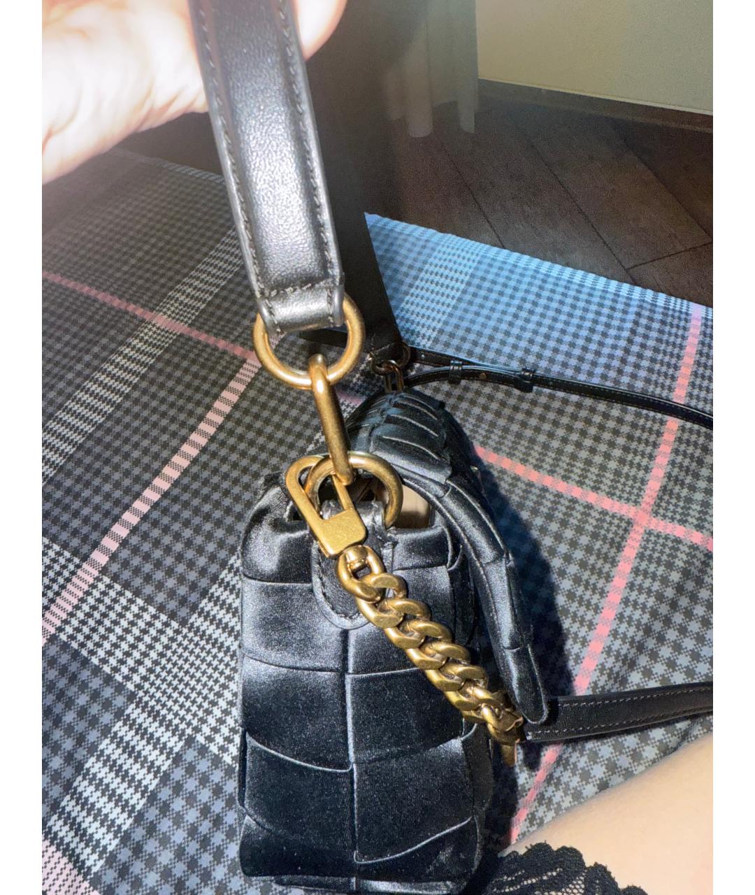 TORY BURCH Черная кожаная сумка с короткими ручками, фото 5