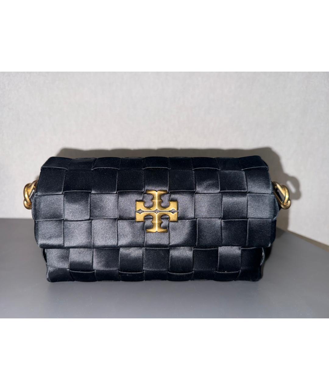 TORY BURCH Черная кожаная сумка с короткими ручками, фото 10