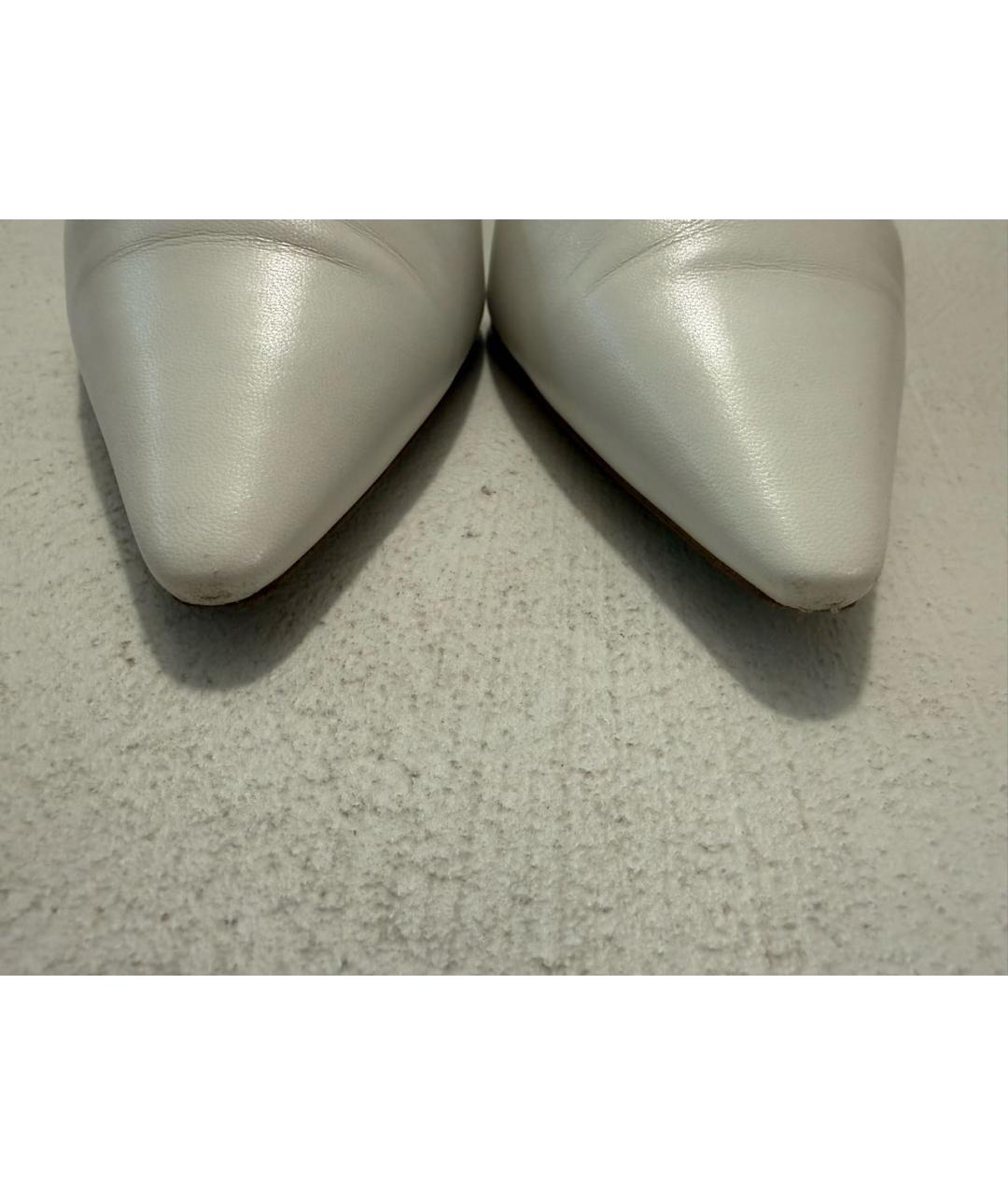 JIMMY CHOO Белые кожаные туфли, фото 8