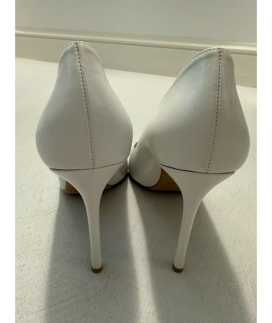 JIMMY CHOO Белые кожаные туфли, фото 4