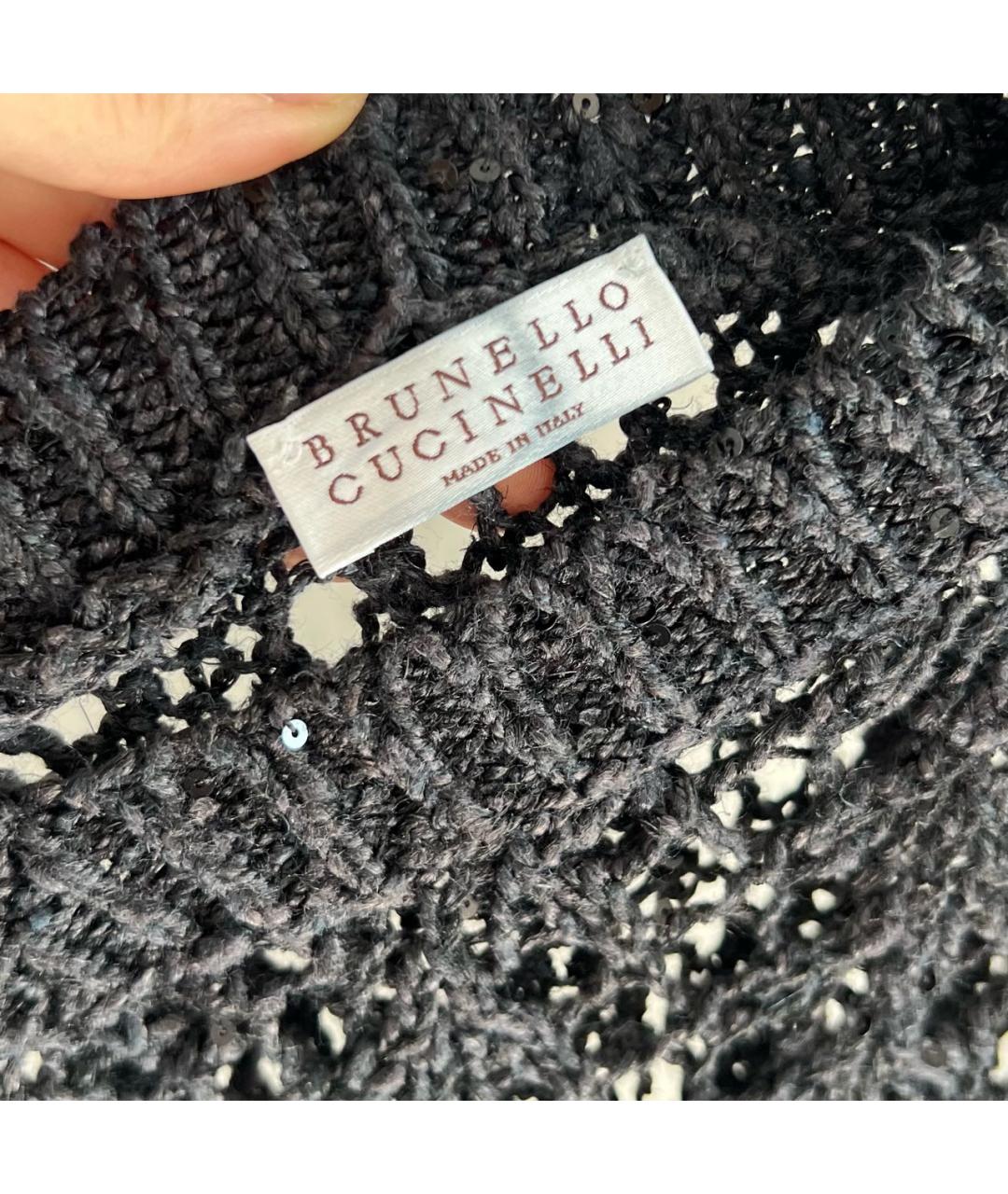 BRUNELLO CUCINELLI Черный джемпер / свитер, фото 3