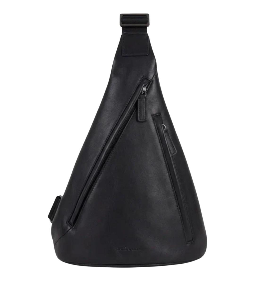 KITON Черный кожаный рюкзак, фото 1