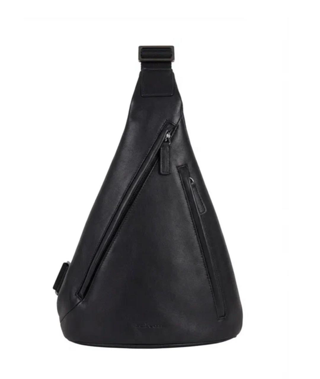 KITON Черный кожаный рюкзак, фото 5