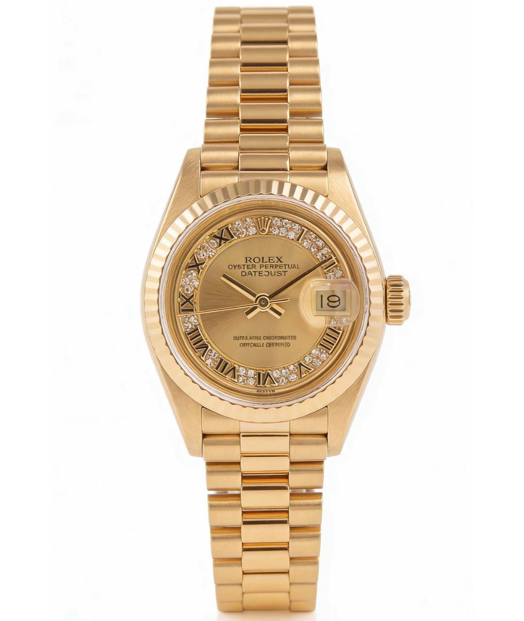 ROLEX Желтые часы из желтого золота, фото 1