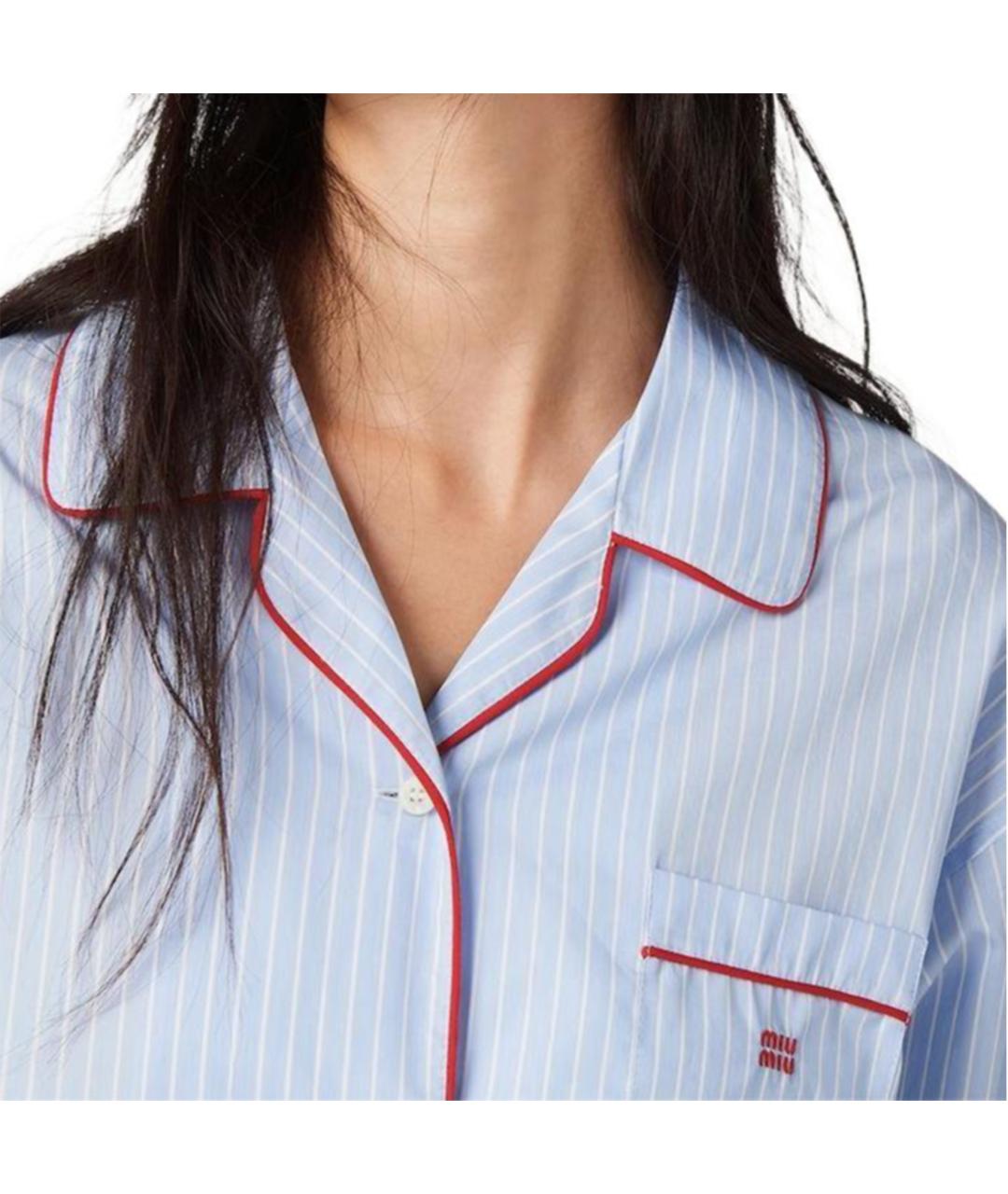 MIU MIU Голубая рубашка, фото 4