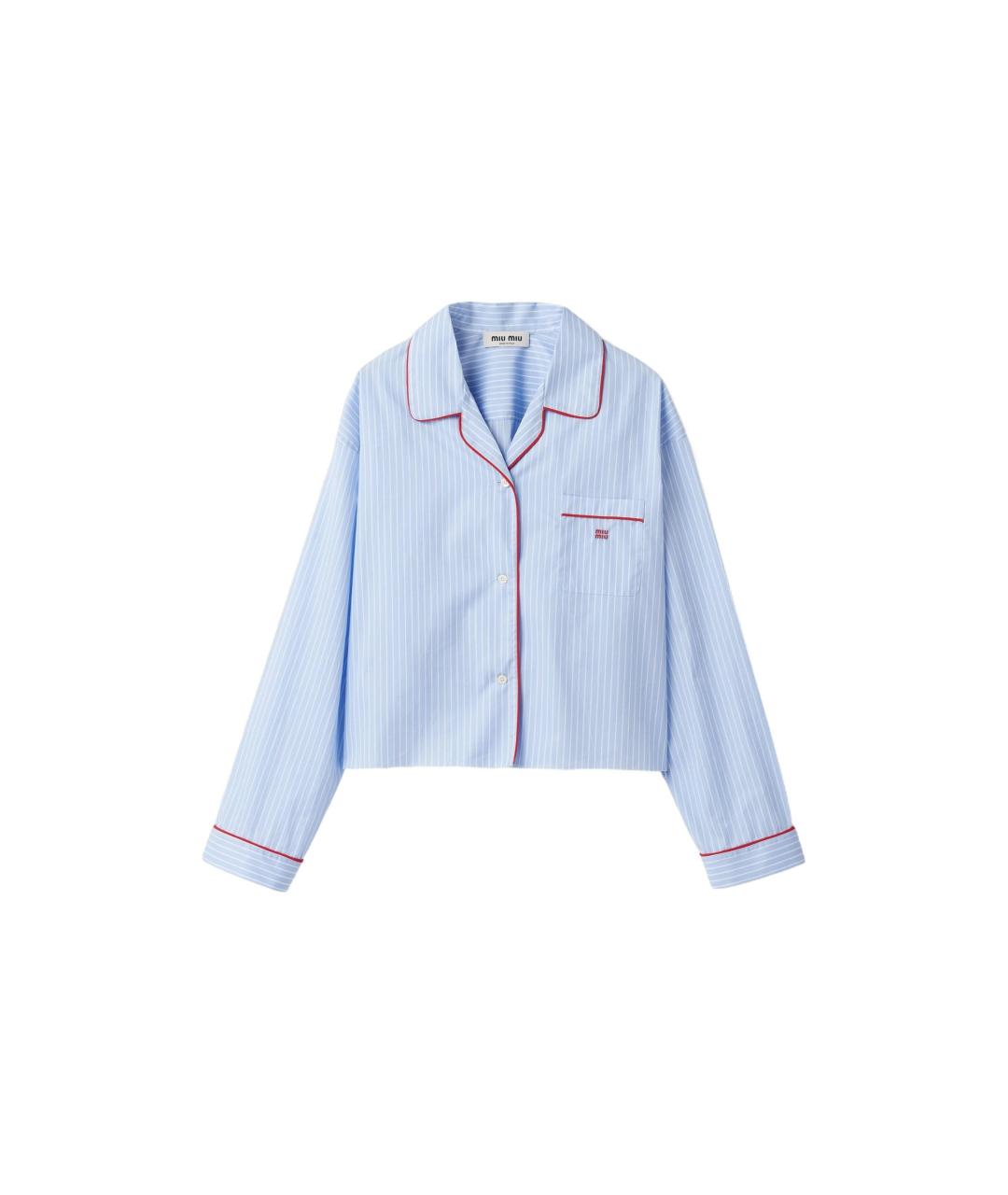 MIU MIU Голубая рубашка, фото 6