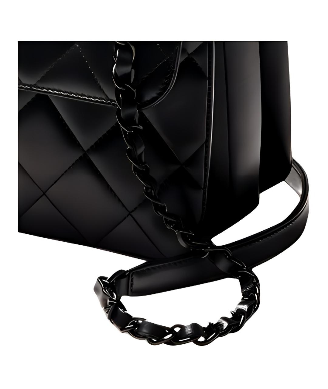 CHANEL Черная кожаная сумка через плечо, фото 4