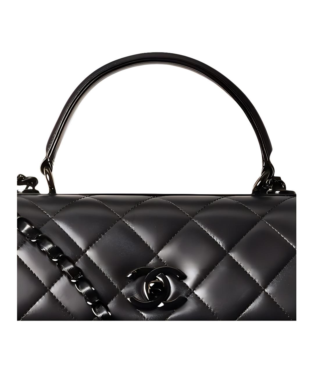 CHANEL Черная кожаная сумка через плечо, фото 3