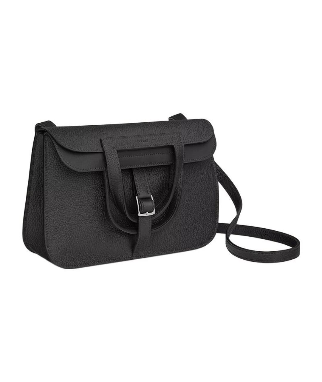 HERMES Черная кожаная сумка через плечо, фото 2