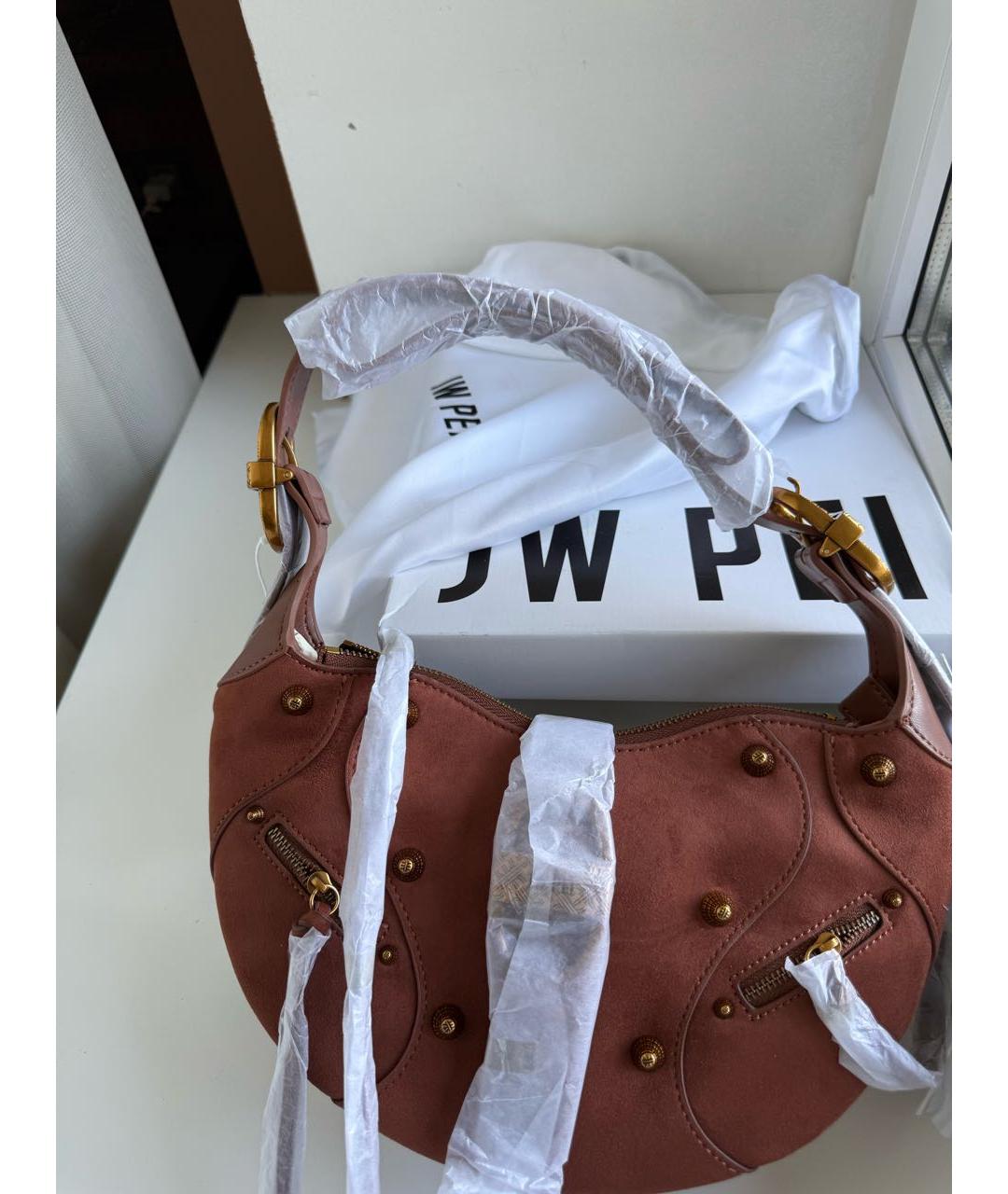 JW PEI Коричневая сумка через плечо из искусственной кожи, фото 4