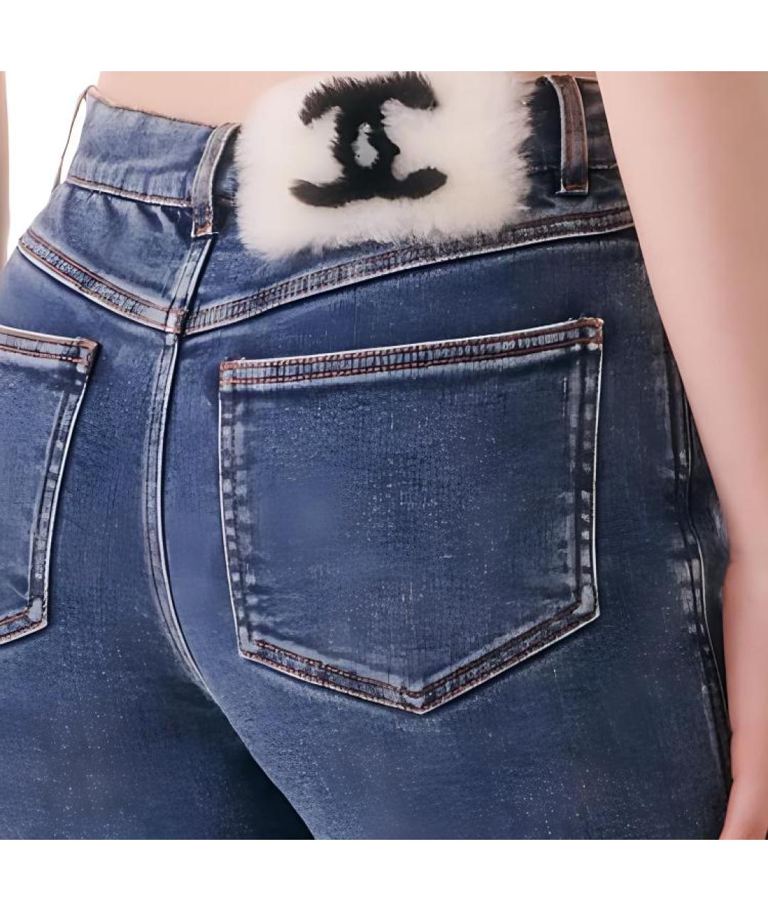 CHANEL Синие прямые джинсы, фото 3