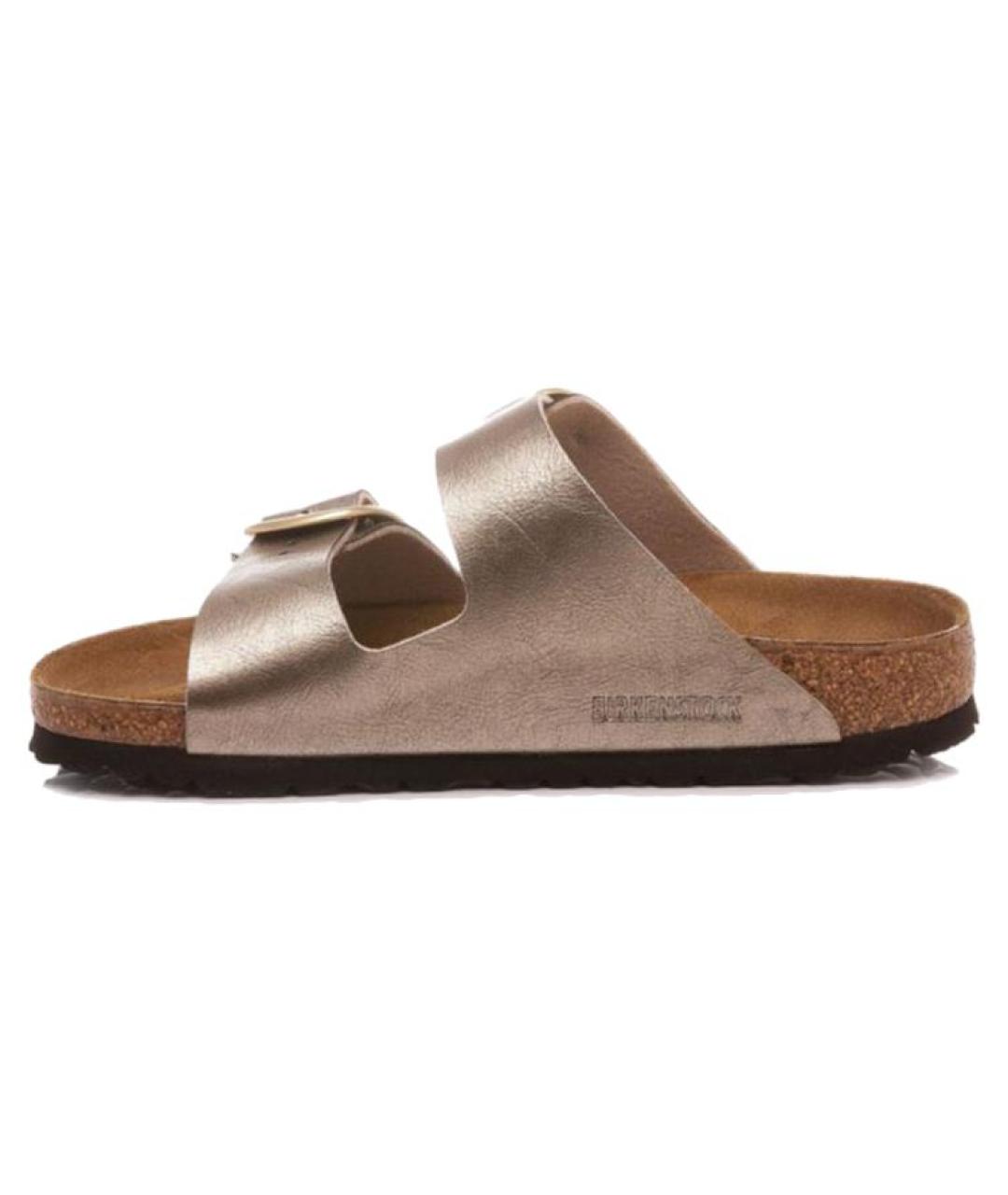 BIRKENSTOCK Коричневые кожаные шлепанцы, фото 2