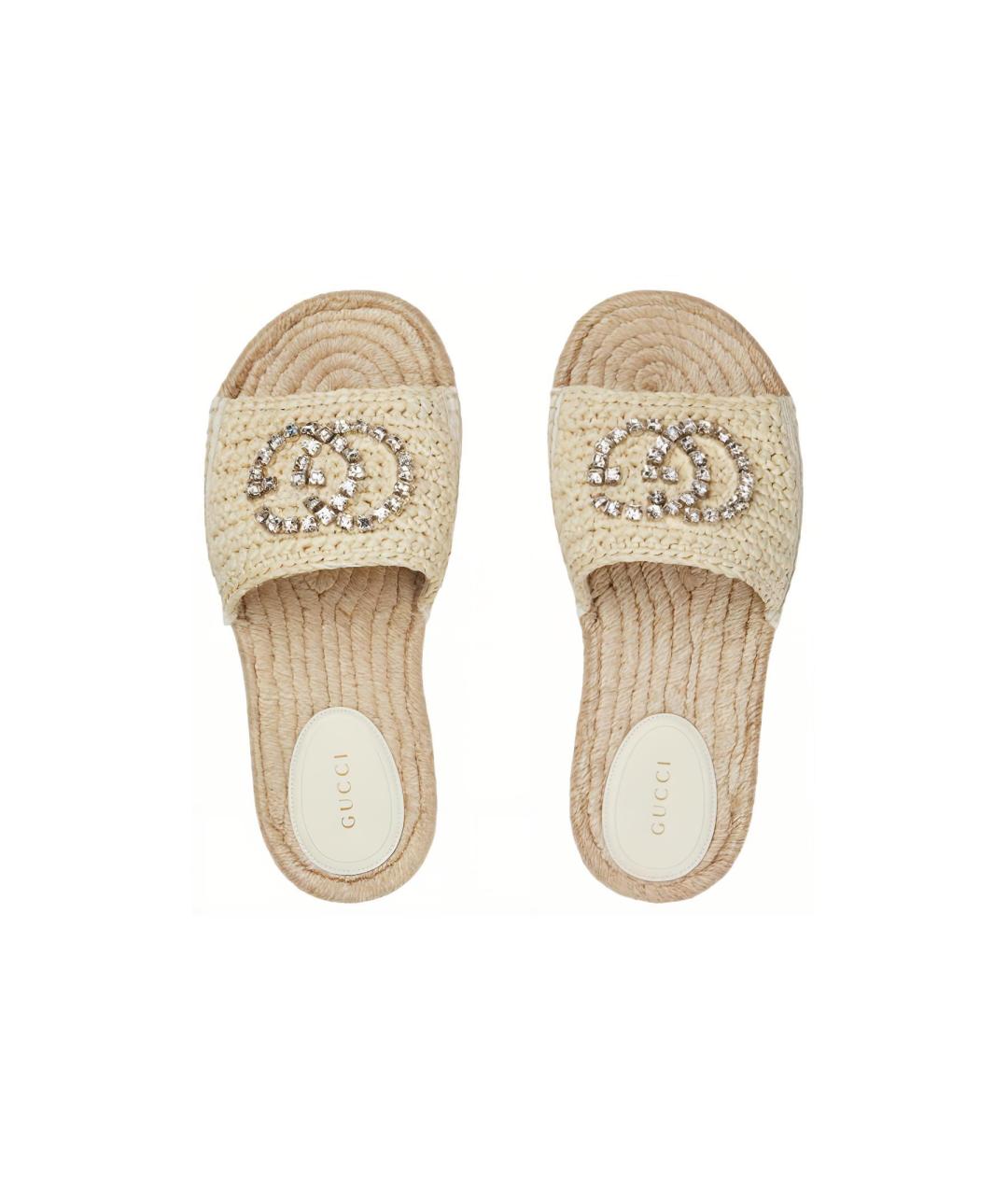 GUCCI Белые шлепанцы, фото 5