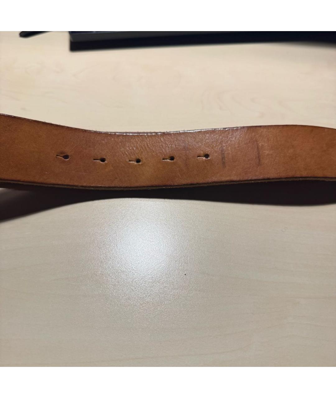 DOLCE&GABBANA Коричневый кожаный ремень, фото 6