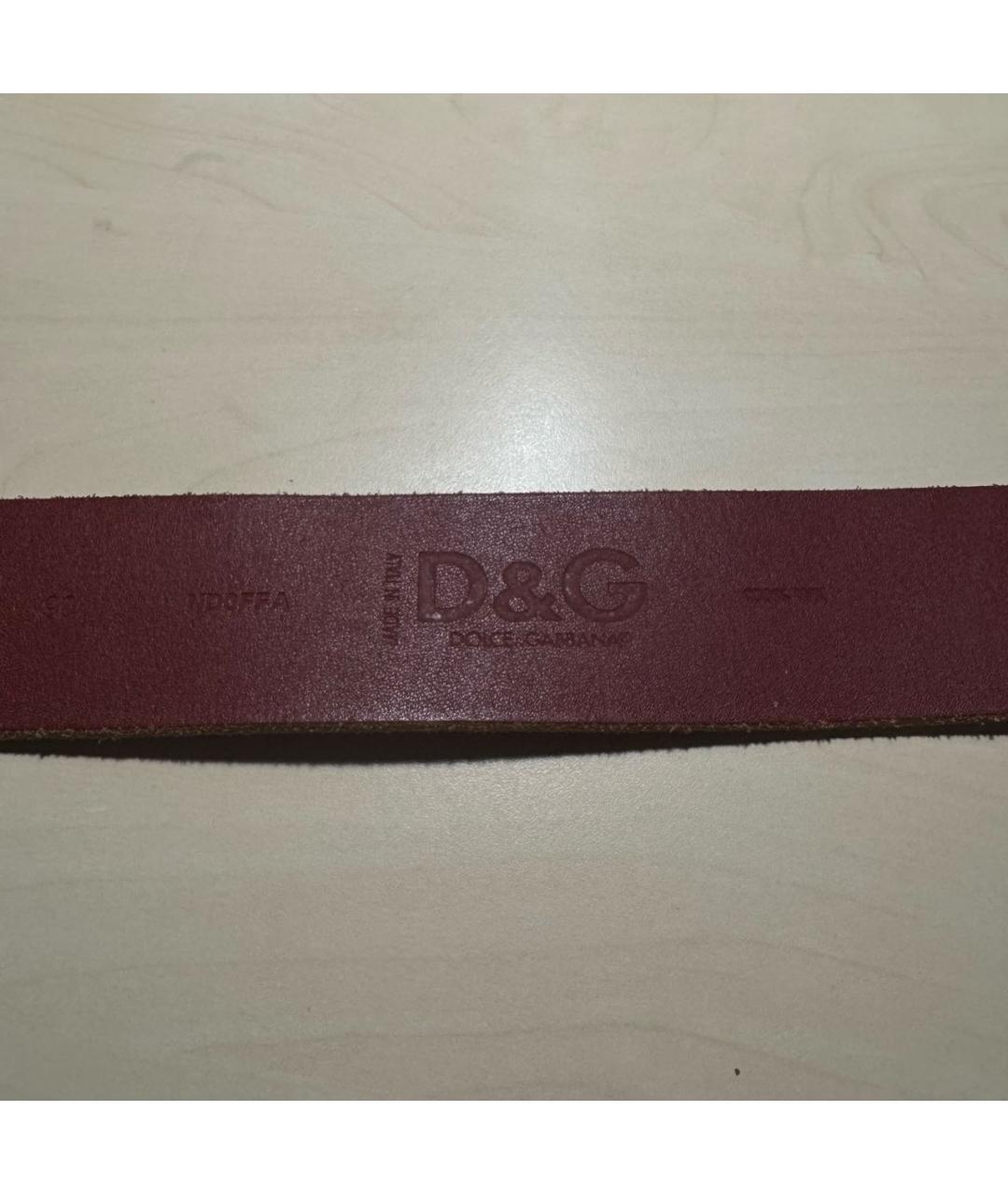 DOLCE&GABBANA Коричневый кожаный ремень, фото 5