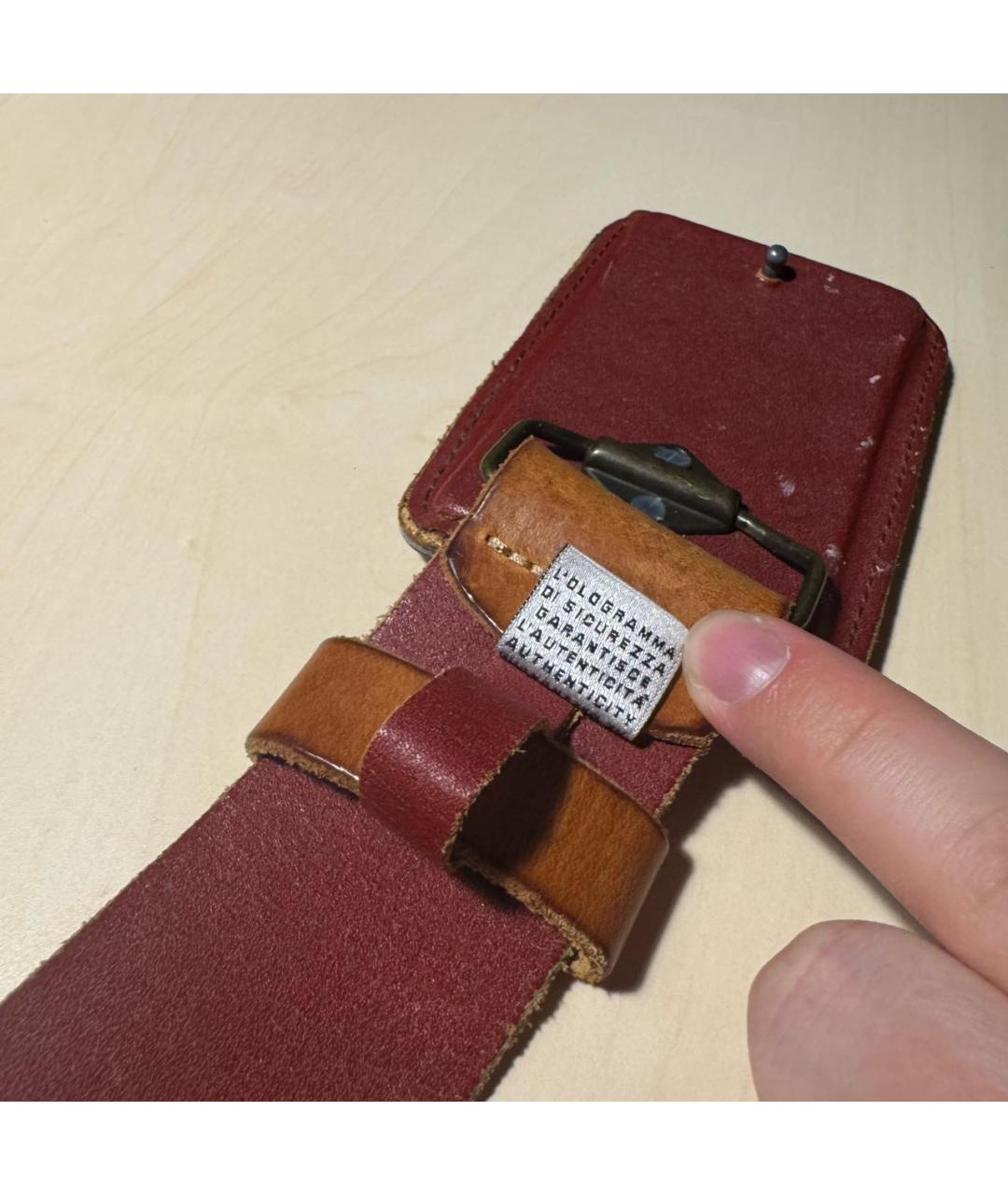 DOLCE&GABBANA Коричневый кожаный ремень, фото 4