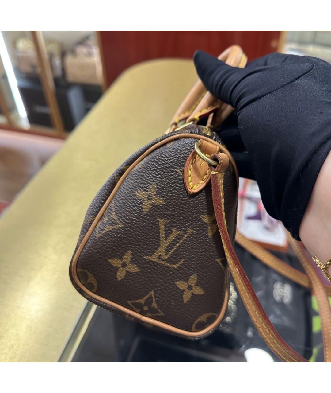 LOUIS VUITTON Коричневая сумка с короткими ручками, фото 2