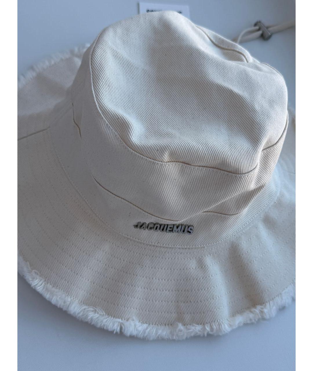 JACQUEMUS Бежевая хлопковая панама, фото 4