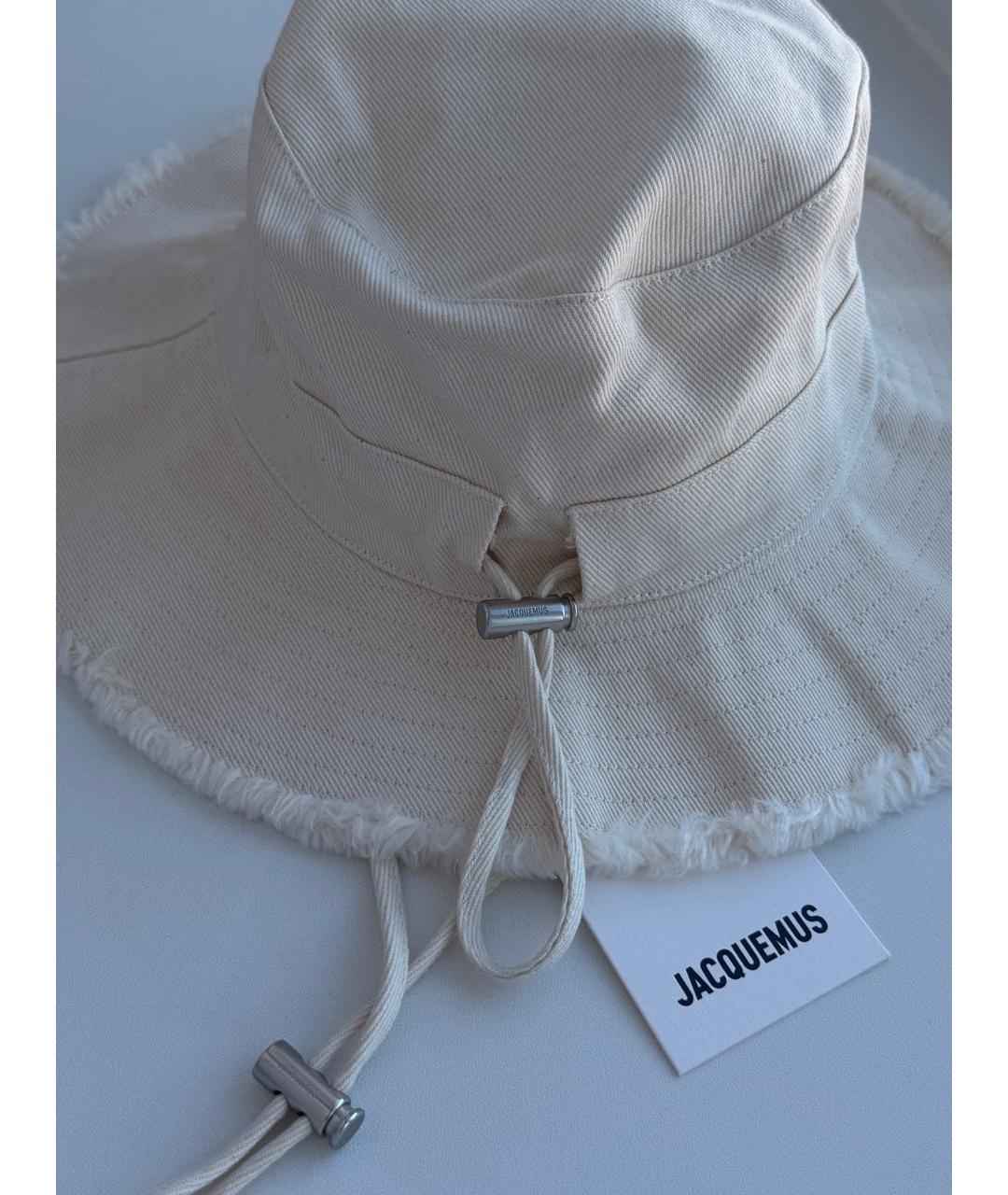 JACQUEMUS Бежевая хлопковая панама, фото 6