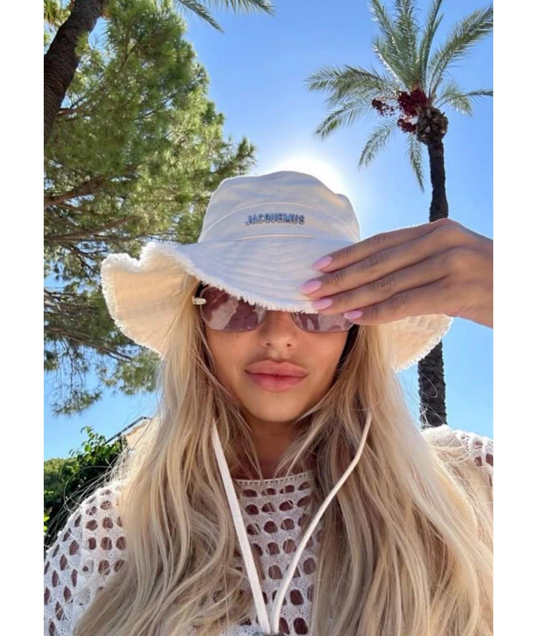 JACQUEMUS Бежевая хлопковая панама, фото 5