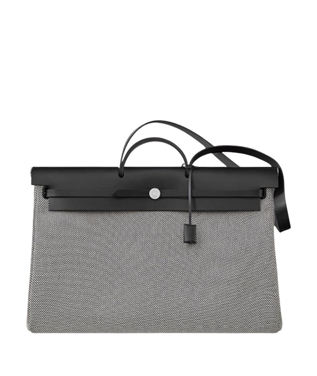 HERMES Черная тканевая сумка через плечо, фото 1