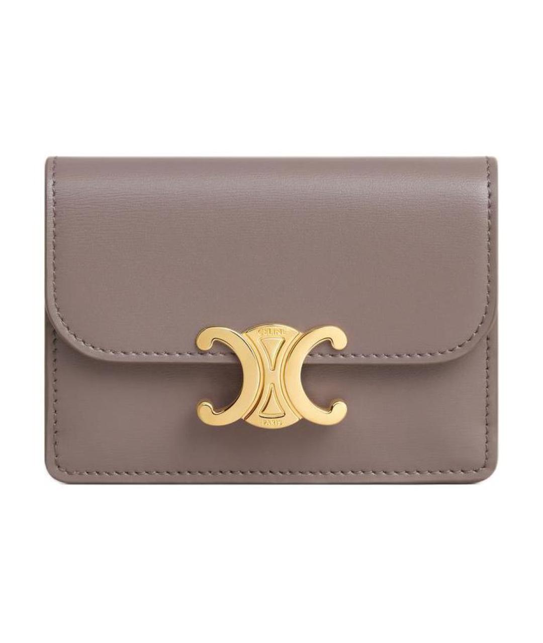 CELINE Серый кожаный кардхолдер, фото 1