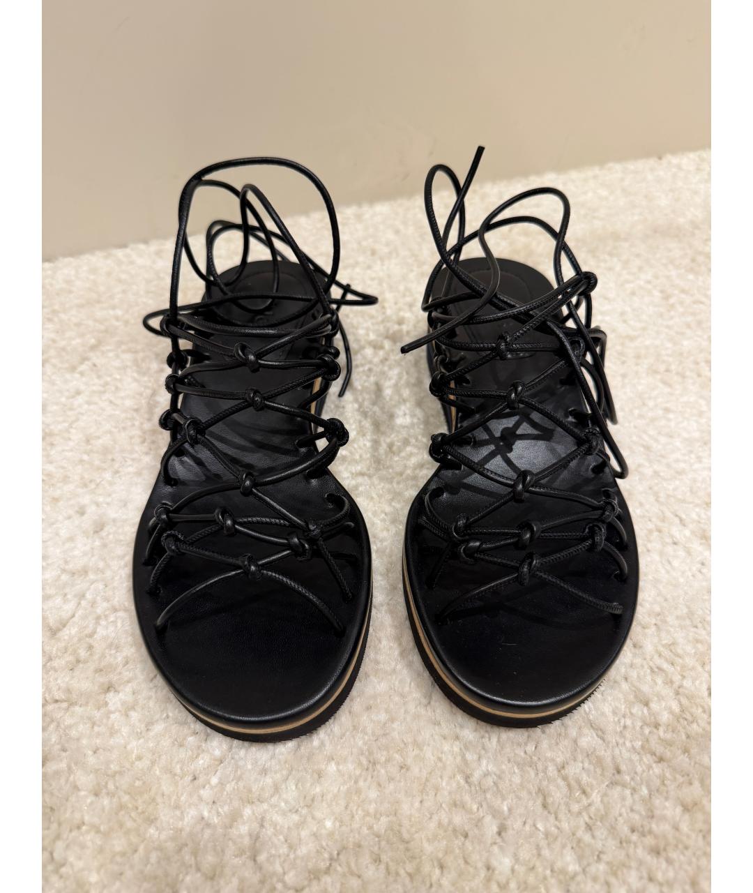 CHLOE Черные кожаные сандалии, фото 2