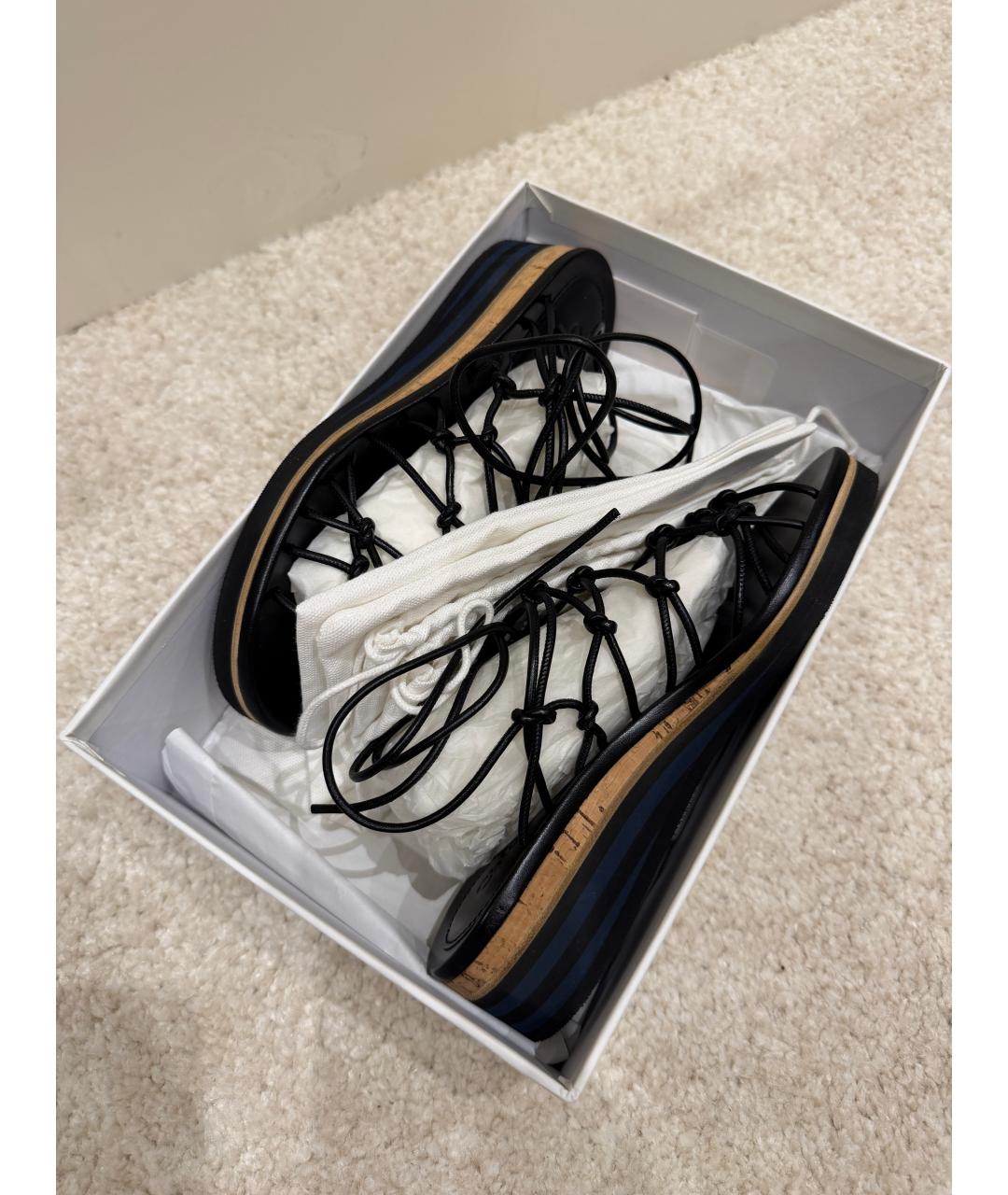 CHLOE Черные кожаные сандалии, фото 6