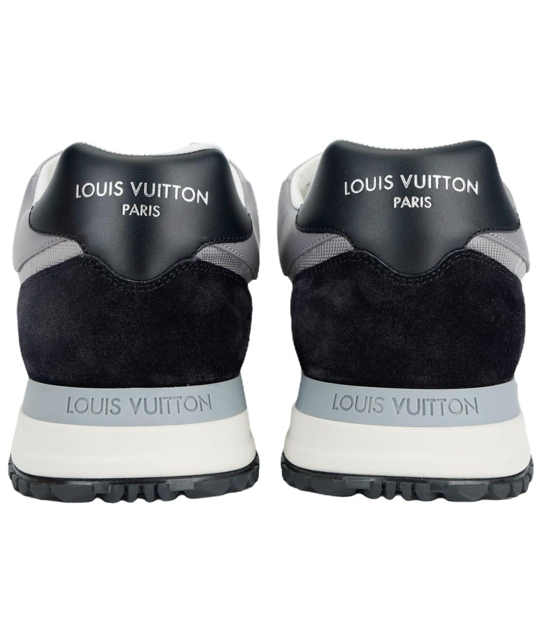 LOUIS VUITTON Черные кожаные низкие кроссовки / кеды, фото 4