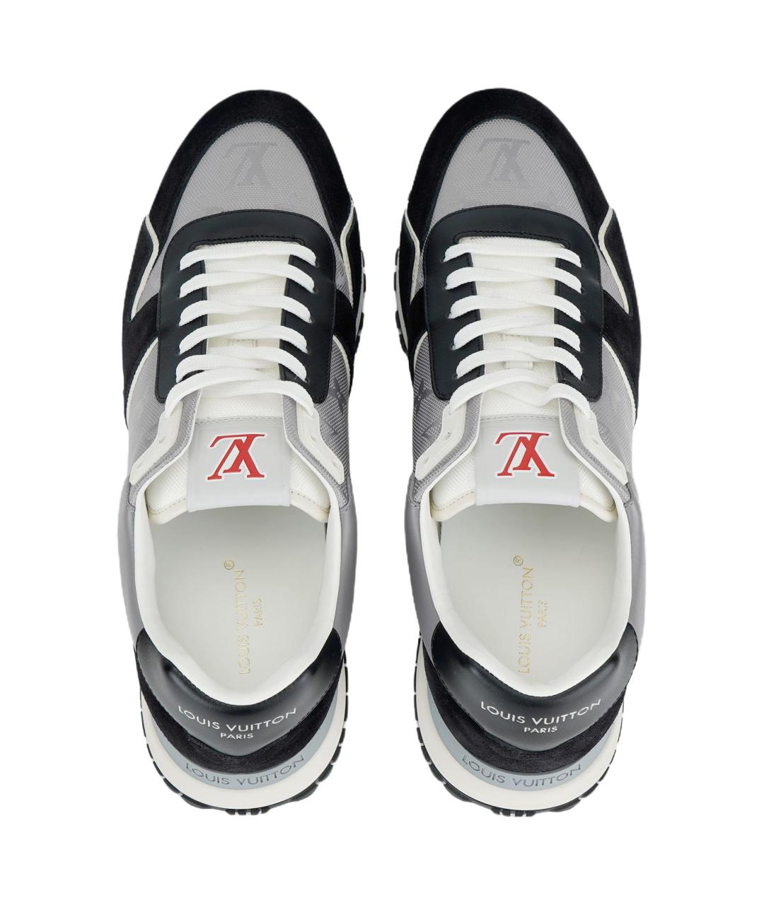 LOUIS VUITTON Черные кожаные низкие кроссовки / кеды, фото 3