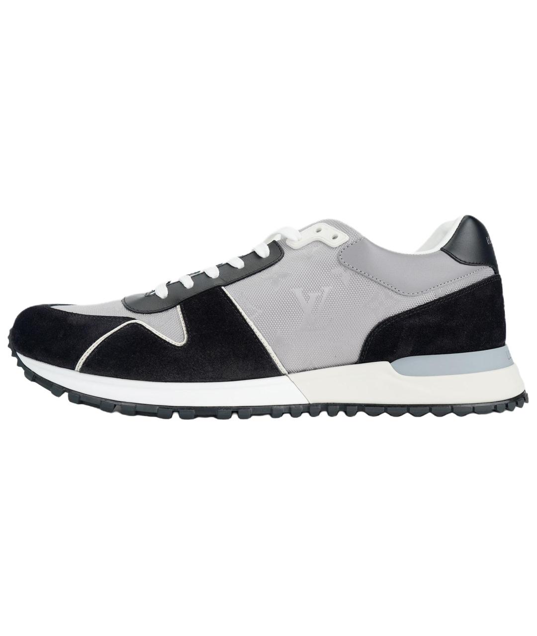 LOUIS VUITTON Черные кожаные низкие кроссовки / кеды, фото 2