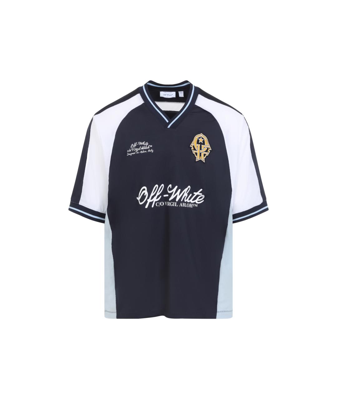 OFF-WHITE Синяя футболка, фото 1