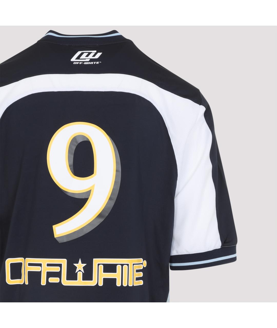 OFF-WHITE Синяя футболка, фото 4